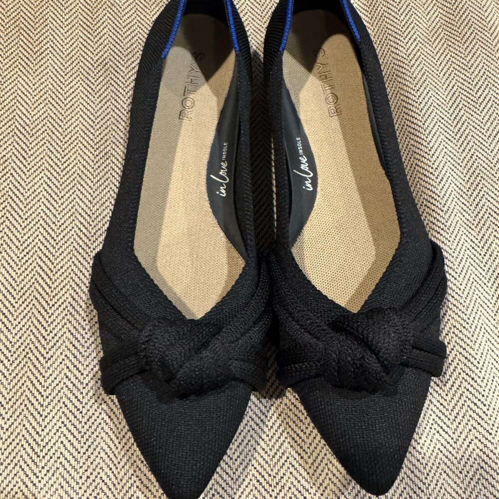 Rothy's black flats LIKE NEW